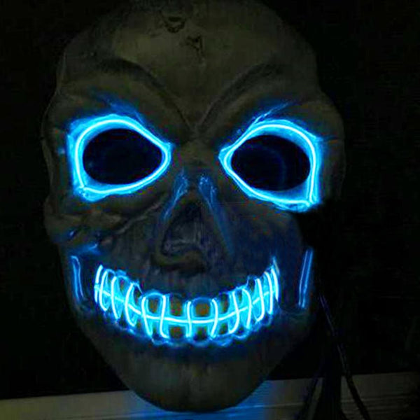 Novelties LED Mask Skull Skeleton Fancy Scary Halloween Costume Neon Rave