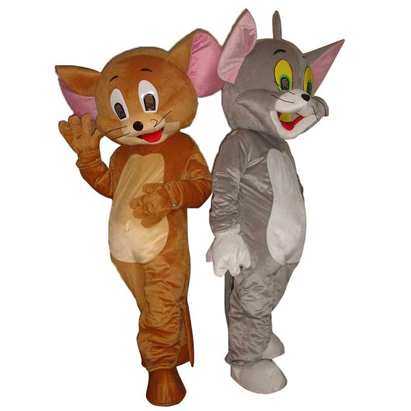 Jerry Mouse&Tom Cat costume/Cartoon Costumes/halloween/Mouse&Tom Cosplay/Christmas party mascot free shipping