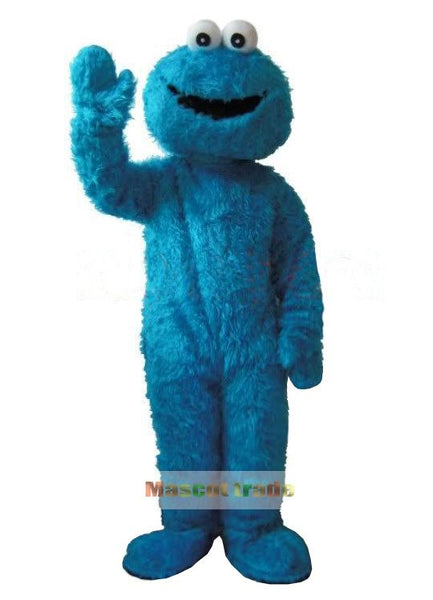 Adults Sesame Street Blue Cookie Monster And Elmo Mascot Costume Sales High Auality Long Fur Elmo Mascot Costume Free Shipping - LADSPAD.UK