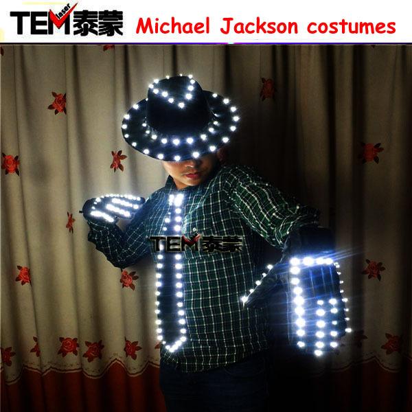 Free Shipping LED Costume Clothes Festive Party Supplies LED Stage Wear LED Suit  For Michael Jackson  jacket Cosplay Costume