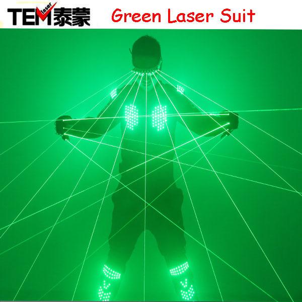 New arrived Green Laser Clothes,Green Laser Waistcoat  LED costumes With Laser Gloves and Glasses For party show