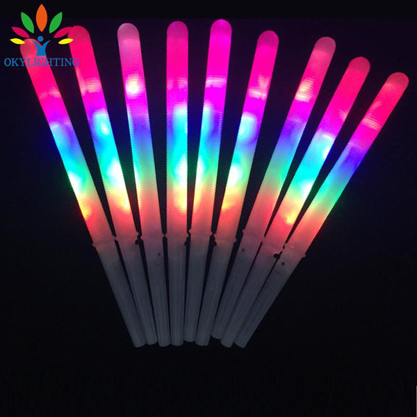 10 Colourful LED Cotton Candy Glow Light up Floss Sticks - LADSPAD.UK