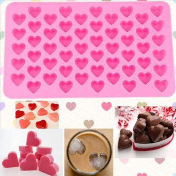 55 Holes Cute Heart Style Silicone Chocolate Mold - LADSPAD.UK