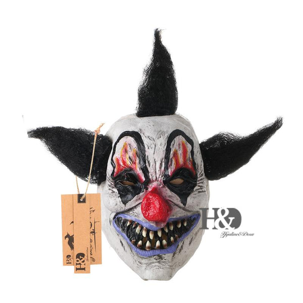 Black Hair Horror Clown Mask - LADSPAD.UK