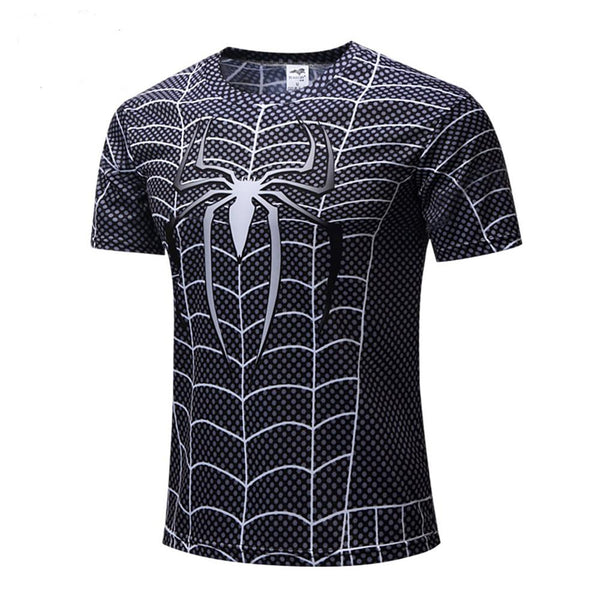 3D Spiderman black Mens T-shirt - LADSPAD.UK