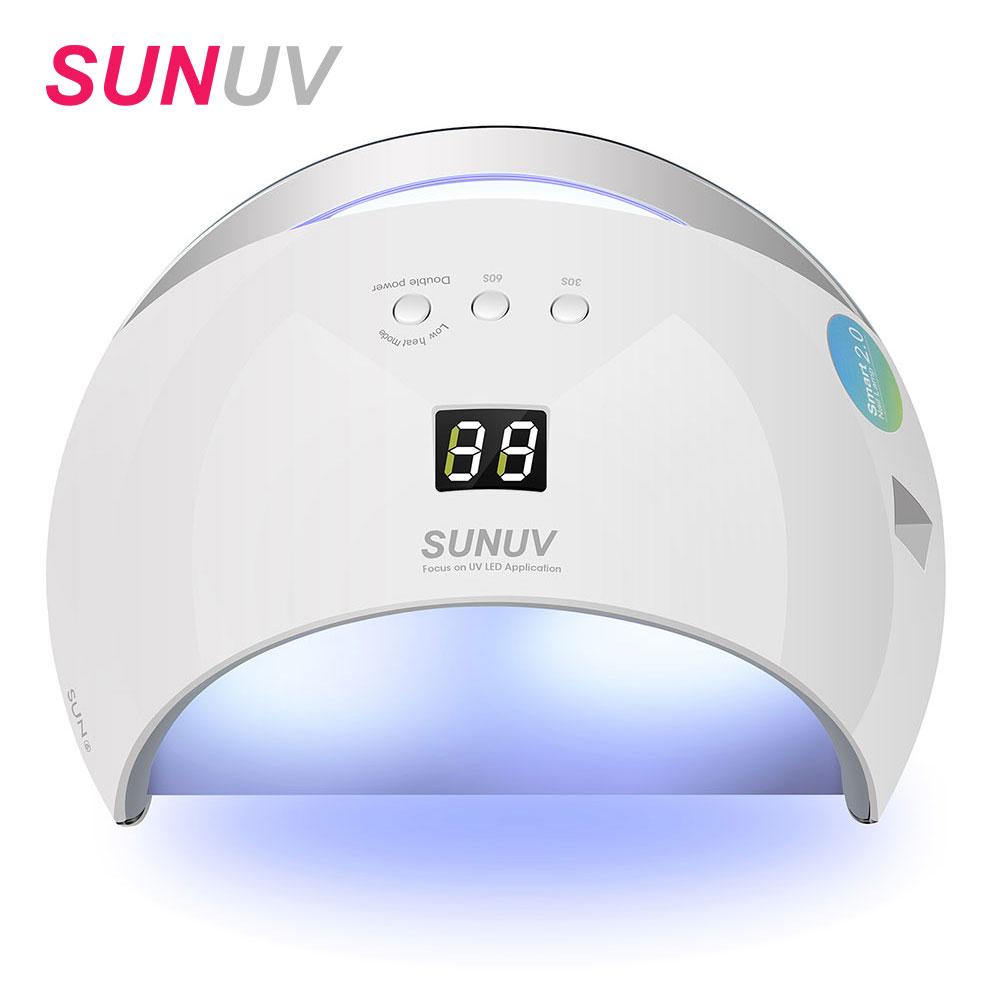 SUNUV SUN6 Smart Lamp Nail LED UV Lamp Dryer Metal Bottom LCD Timer Multicolors for Curing UV Gel Polish Nail Art Tools