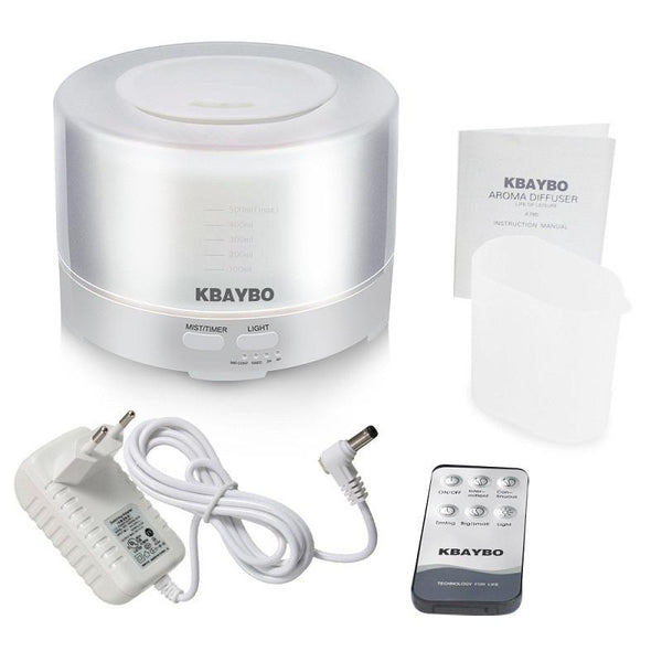KBAYBO 500ml Remote Control Ultrasonic Air Aroma Humidifier