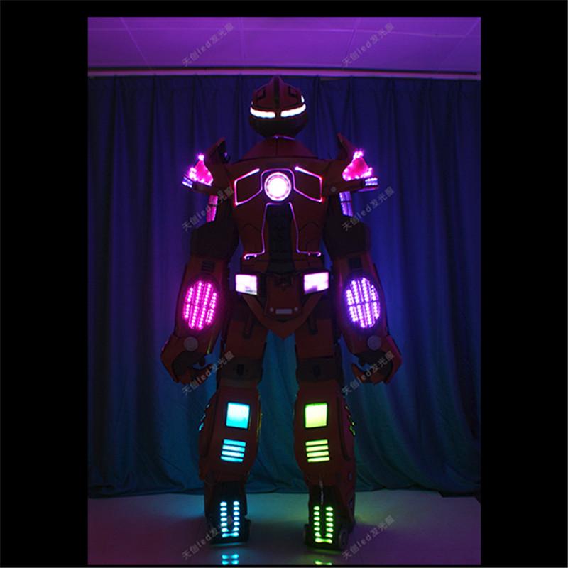 LED robot dance costume