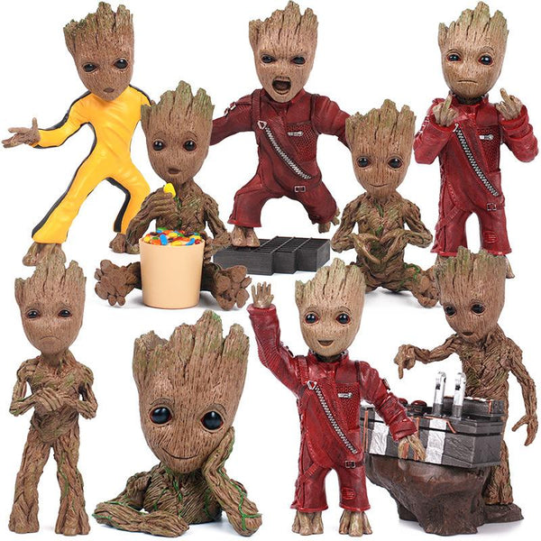 New Arrival 17.5cm Expressions Groot Figure Toy Marvel Movie Guardians of the Galaxy Anime Tree Man Resin Collection Model Boy