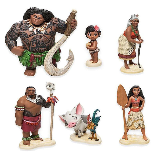 6pcs/set Cartoon Movie Vaiana Moana Princess Maui Chief Tui Tala Heihei Pua Action Figure Decoration Toys For Kids Birthday Gift - LADSPAD.UK