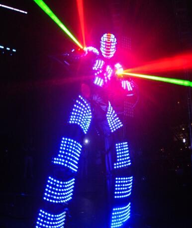 DHL Free Free shipping LED Robot / LED Costume / David Guetta robot suit / LED robot suit / Robot clothes rgb color change - LADSPAD.UK