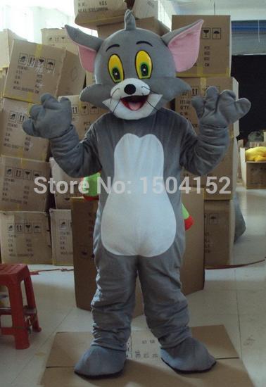 2014 New Best Quality Tom Cat Mascot Costumes Classic Animal Design Mascot Costume Halloween Christmas Birthday Free Shipping - LADSPAD.UK