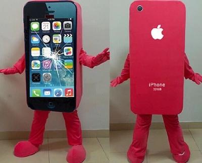 Hot sale iPhone 5C/Apple Cell Phone Mascot Costume    Adult Size