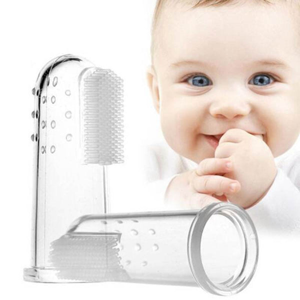 3Pcs Soft Safe Baby Toothbrushes Kids Silicone Finger Toothbrush Gum Brush For Children Dental Care - LADSPAD.UK