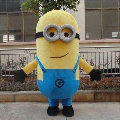Free ship 14 design Halloween Outfit Costumes suit Despicable minion mascot costume for adults minion mascot costume