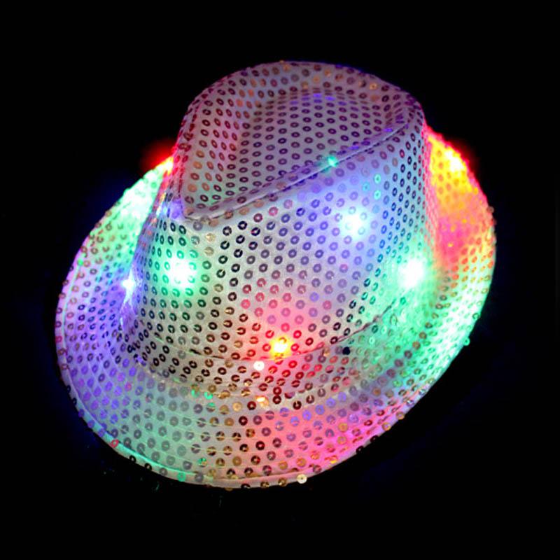 LED Lighted Flashing Fedora Hat Cap