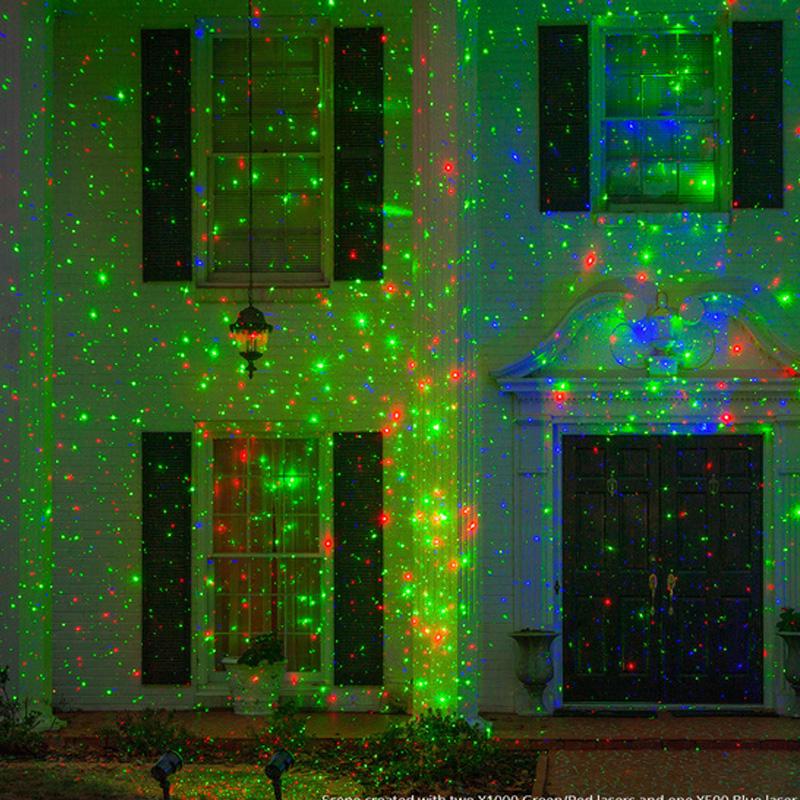 Outdoor Laser Light Projector Lamp Red Green LED Tree Spotlights Park Garden Lawn Xmas Christmas Laser Show Projector Lighting