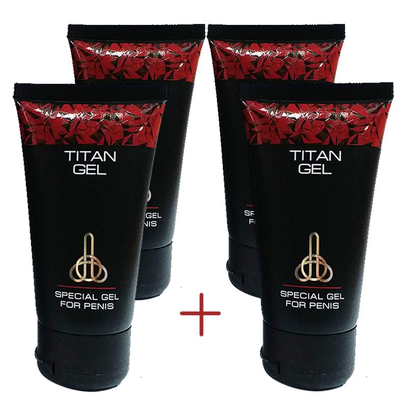 Authentic Russian TITAN Gel, Men Massage & Relaxation Enlargement Cream XXL Imported for External Use, Thickening, Time 4 pcs - LADSPAD.UK