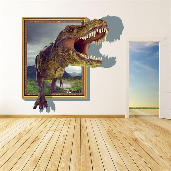 Jurassic Park Designs Wall Stickers 3D Cartoon Movie Dinosaur Bedroom Decor Wall Sticker/boys Love Kids Room Decor Child Gifts