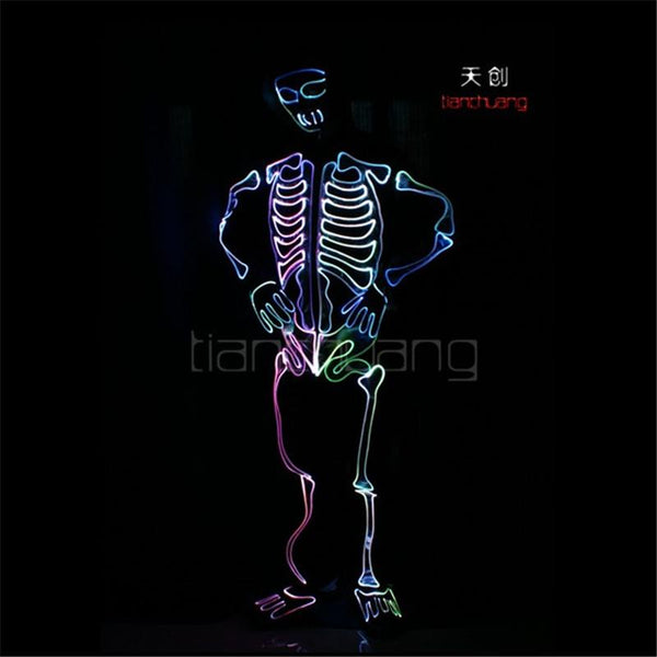 TC-146 LED colorful light robot costumes Full color party disco wears ballroom dance ghost programming Halloween clothes led men