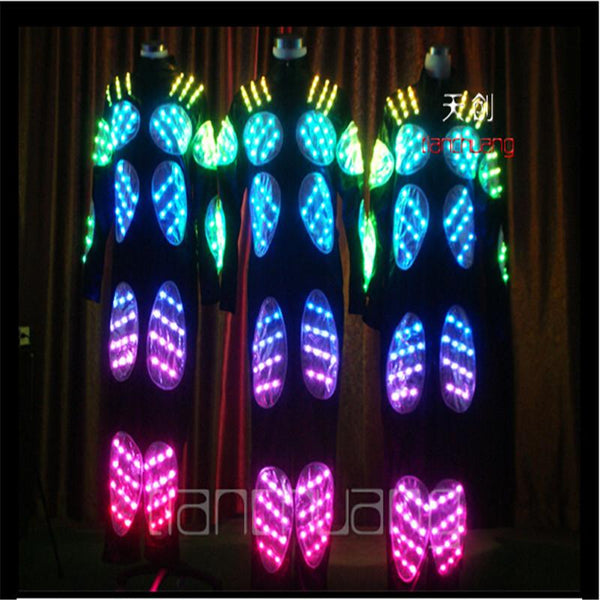 TC-14 Robo mens costumes full color LED colorful ballroom dj wears dancing luminous light stage robot suit Programmable clothes