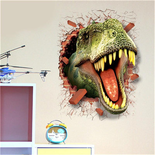 3d wall stickers Cartoon Dinosaur animals Removable Mural Wall Stickers for kids rooms home decor children bedroom decals DIY - LADSPAD.UK
