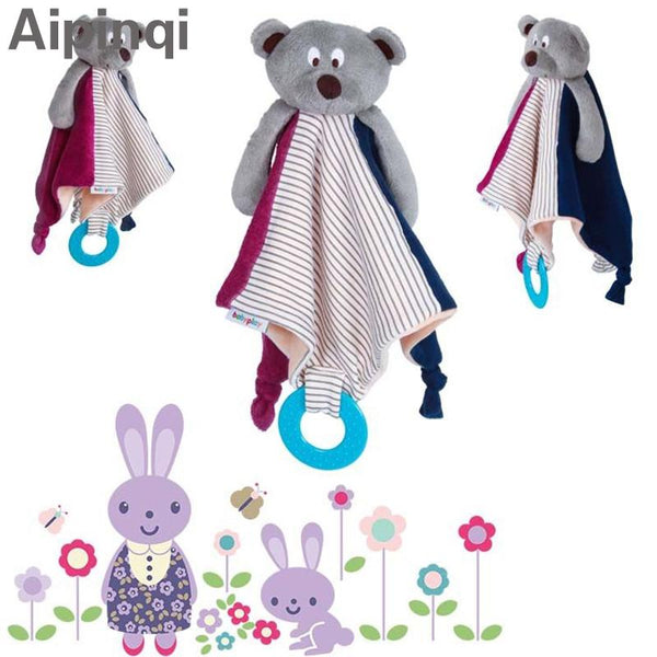 Baby bear soft handkerchief plush toy teething blankie - LADSPAD.UK