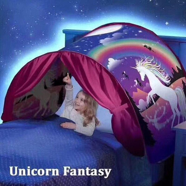 2017 Newest Fashion Dream Tents Cute Unicorn Fantasy Foldable Tent Kids Play Tent baby Playing Tent Free - LADSPAD.UK