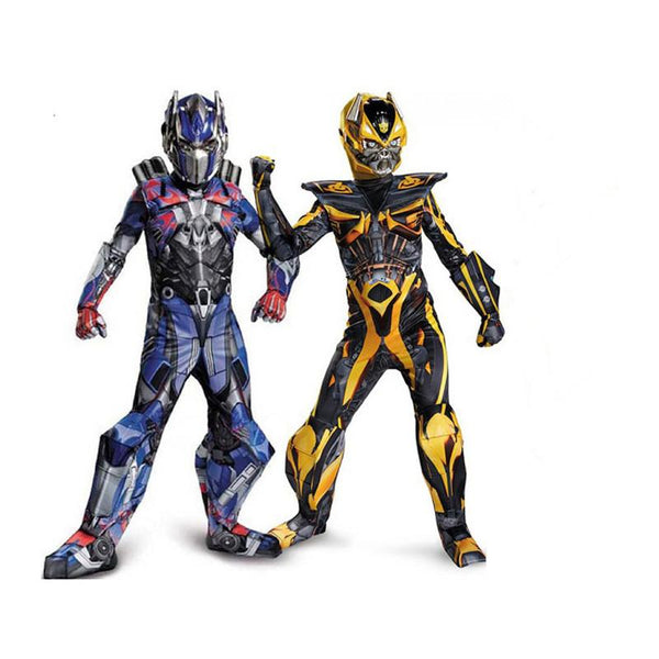 Kids Boys Cosplay Movie Muscle Optimus Prime costumes Boys Bumblebee Superhero Body Suits for Carnival Halloween Costumes Party