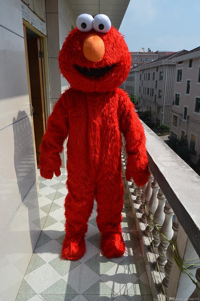 Factory direct selling high quality Long Fur Elmo Mascot Costume    Cartoon Character Costume  for Cosplay
