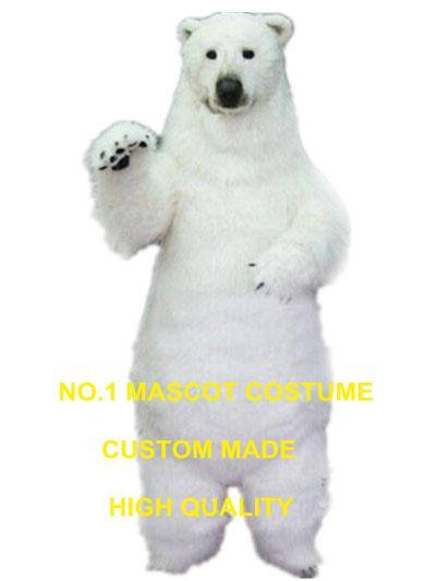 realistic polar bear mascot costume adult size high quality fur white polar bear theme anime cosplay costumes carnival 2969