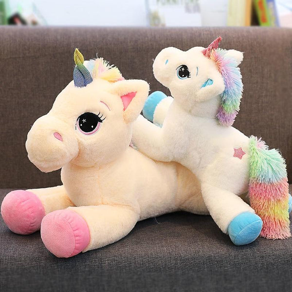 Stuffed Animal Baby Dolls Kawaii Cartoon Rainbow Unicorn Plush toys Kids Present Toys Children Baby Birthday Gift
