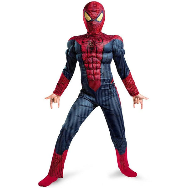 Child Boy Amazing Spiderman Movie Character Classic Muscle Marvel Fantasy Superhero Halloween Carnival Party Costume - LADSPAD.UK