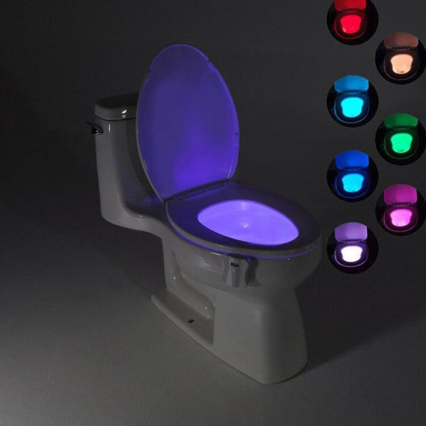 Auto-Sensing Toilet Light Led Night Light Motion Sensor Backlight For Toilet Bowl Bathroom 8 Color WC Nightlight For Kids Child - LADSPAD.UK