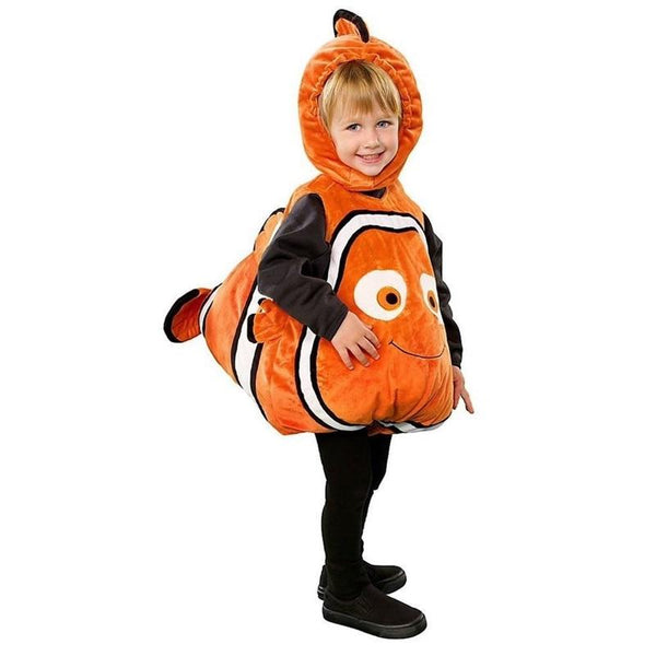 Deluxe Adorable Child Clownfish From Pixar Animated Film Finding Nemo Little Baby Fishy Halloween Cosplay Costume Age 2-7 Years