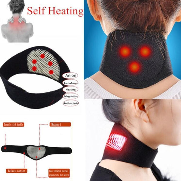 Tourmaline Magnetic Therapy Neck Massager Cervical Vertebra Protection Spontaneous Heating Belt Body Massager Face Skin Care