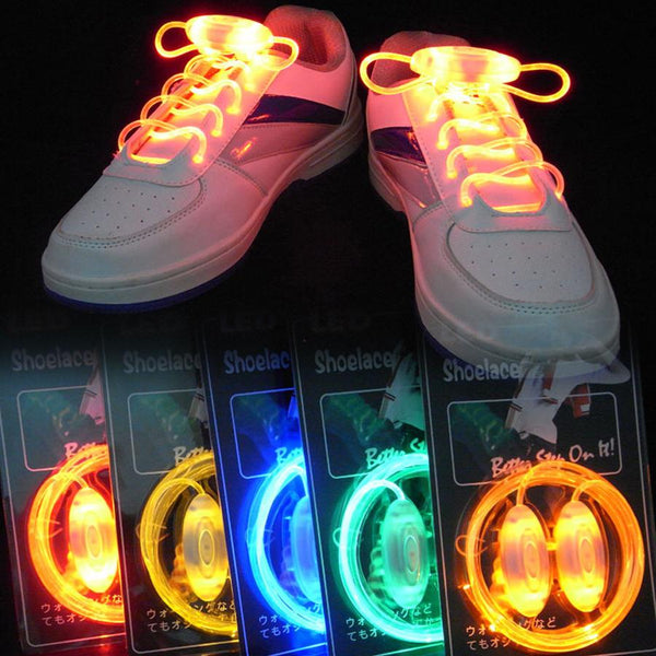 Colorful LED Flash Light Up Shoe Laces Party Disco Shoes Strap Glow Stick Shoelaces Boys Girls Multicolor Shoe Strings - LADSPAD.UK