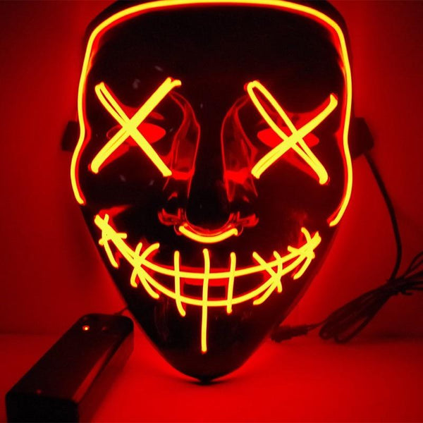 2018 New Year Cosplay LED Light Mask Up from The Purge Election Year Great for Festival Cosplay Halloween Costume - LADSPAD.UK