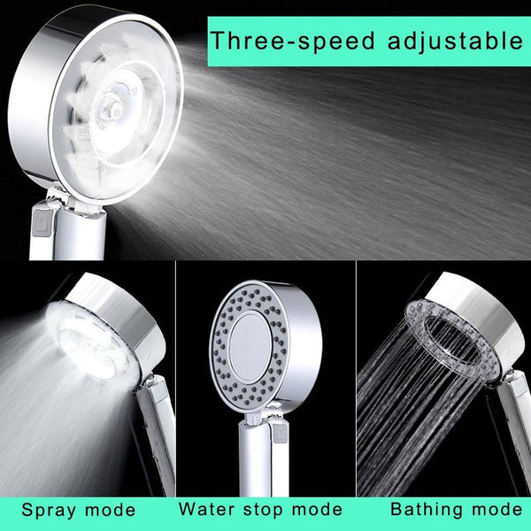 Newest 3 Stage Magic SPA Shower Head Bathroom Energy Water Saving Showering Head WWO66