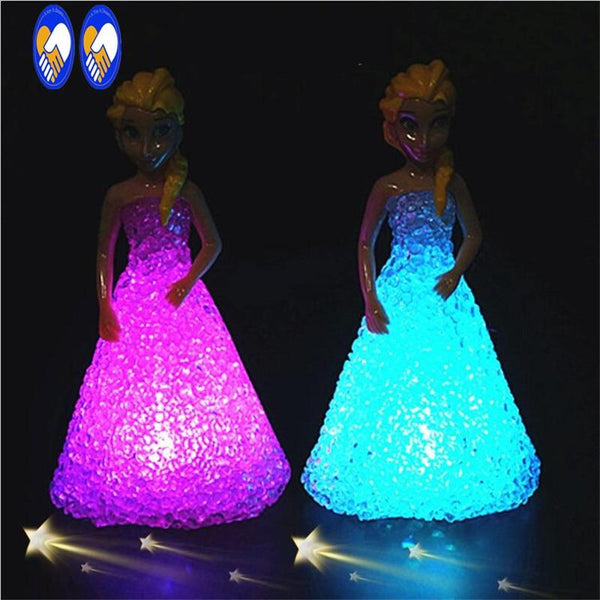 (A Toy A dream)Anna Elsa Toys Doll Ice Snow Queen 7 LED Color Baby Doll Toys For Girls Baby Doll Toys For Girls FW111 - LADSPAD.UK