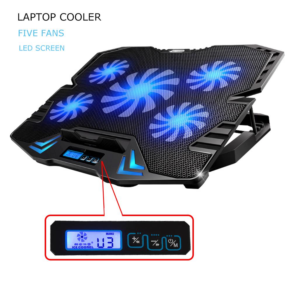 12-15.6 inch laptop Cooling Pad  Laptop cooler USB Fan with 5 cooling Fans - LADSPAD.UK