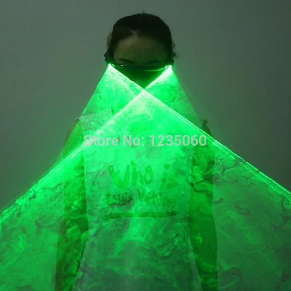 Halloween Christmas Rechargeable Green Red Laser Glasses LED Stage Luminous Glasses for DJ Club Party decoration