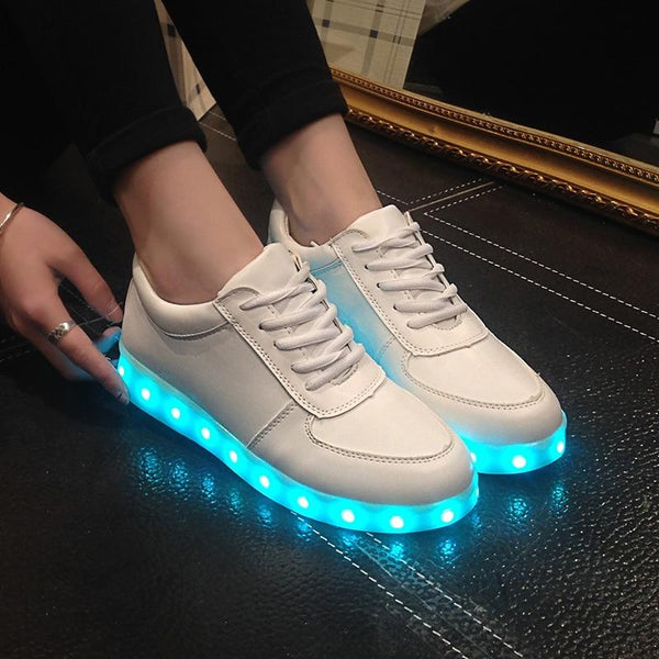 Luminous Glowing USB Charge Boys / Girls LED Shoes Shuffle Shoes