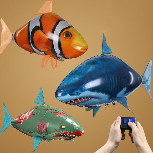 Remote Control RC Toy Inflatable Balloon Air Swimmer Flying Clown RC Fish Gift For Kids